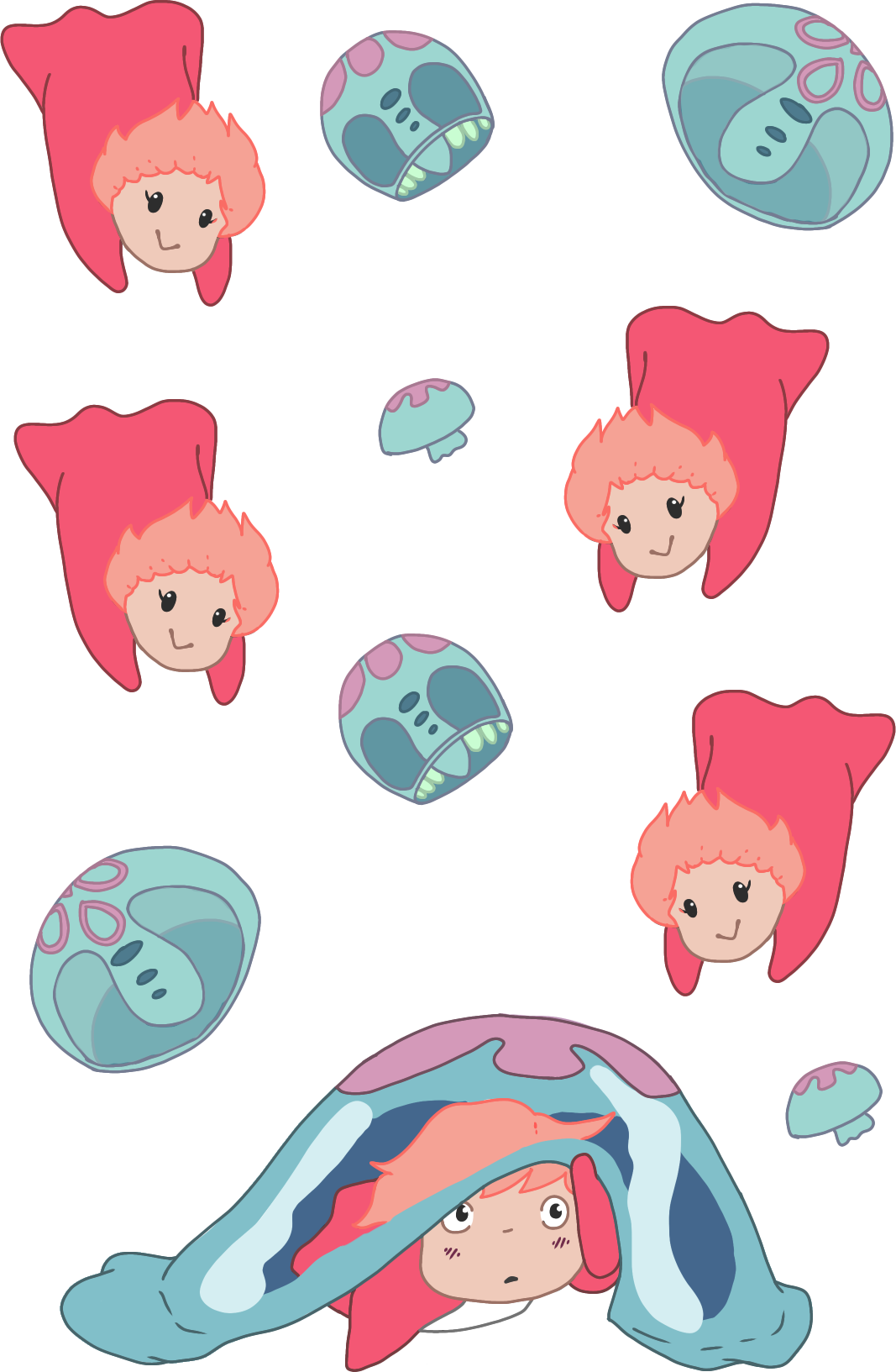 Ponyo Mini Sticker Sheet